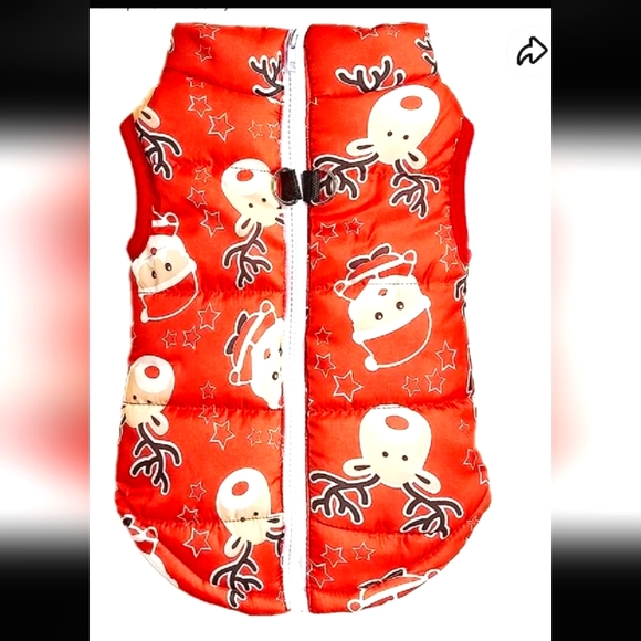 Jecikelon Winter Dog Vest Jacket Waterproof Size X-Small Christmas Design - Picture 3 of 8